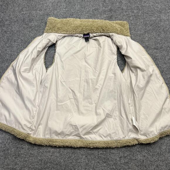 Patagonia Vest Womens Small Beige Los Gatos Fleece Zip Pockets Sherpa Cozy 25216 - Picture 4 of 10